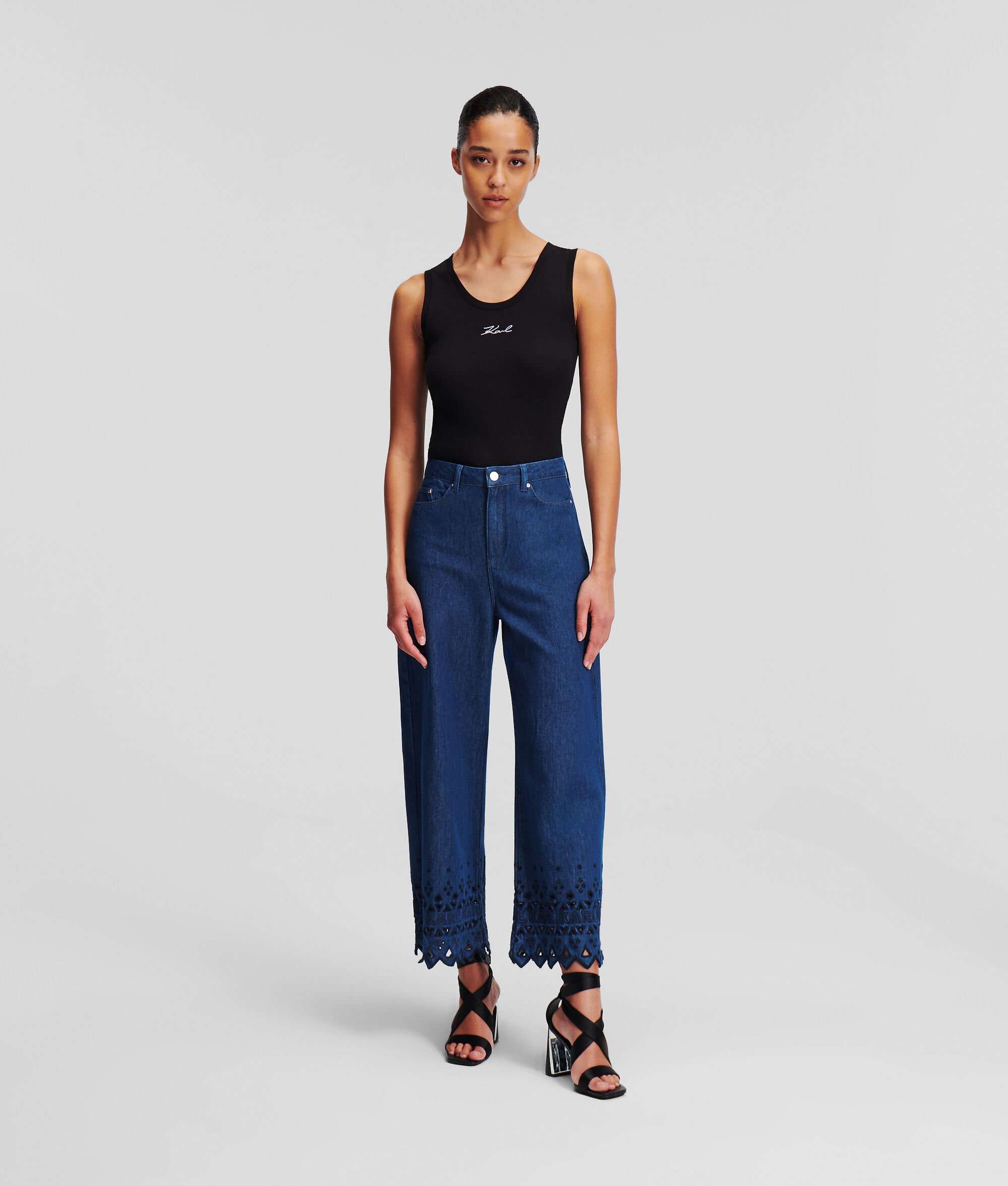 (image for) Advanced Broderie Anglaise Culottes Jeans